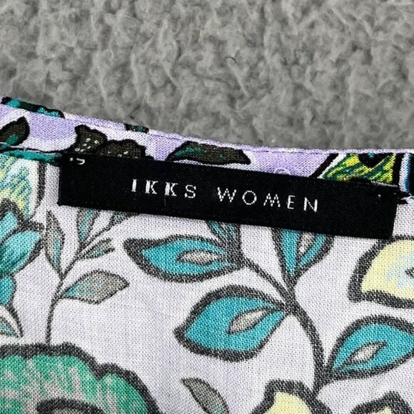 IKKS paris women’s flower print draped blouse size EU 40 NWT - Picture 13 of 14